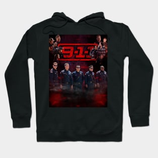 9-1-1 : Cast (Purple Red Haze) Hoodie